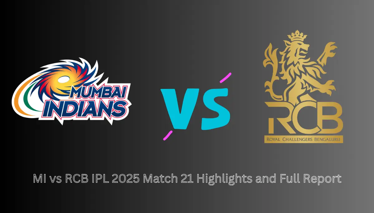 MI vs RCB 20th Match Full Report In IPL 2025